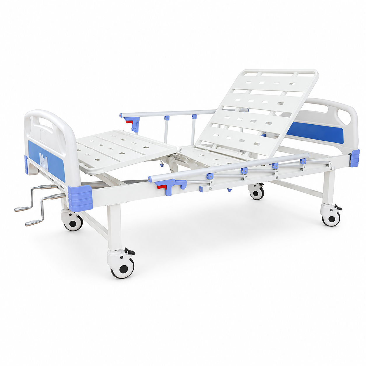 Giường bệnh viện thủ c&ocirc;ng hai chức năng bằng th&eacute;p dải